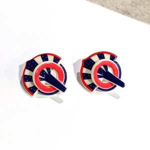 Vintage Plastic Fan Earrings